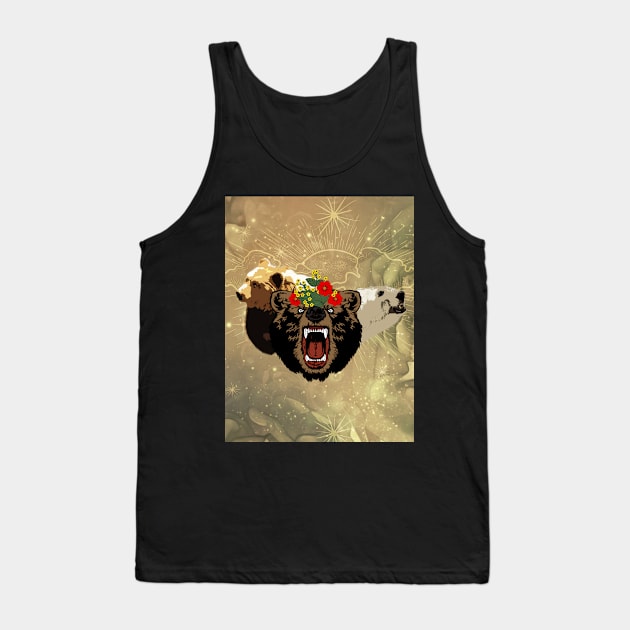 Awesome bear with flowers Tank Top by Nicky2342